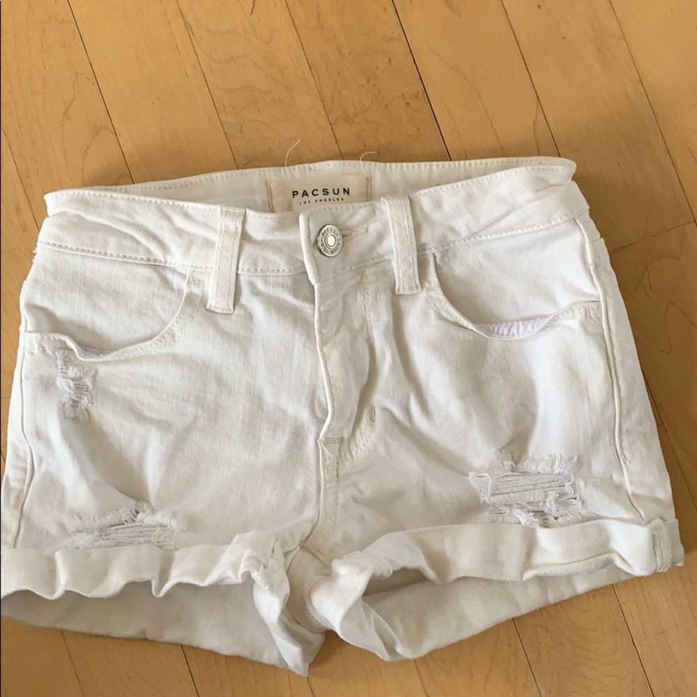 Pacsun white denim shorts sz 23